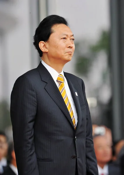 Japanska Premiärministern Yukio Hatoyama Ses Ett Evenemang Som Firar Japan — Stockfoto