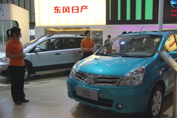 Nissan Livana Látható Kijelzőn Alatt Auto Show Nanjing Kelet Chinas — Stock Fotó