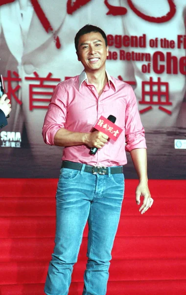 香港功夫明星唐尼 延在新片 拳头的传奇 陈震的回归 的首映式上亮相 2010年9月14日 — 图库照片