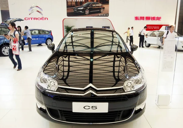 File Citroen Muestra Durante Una Exposición Automóviles Shanghai China Agosto — Foto de Stock