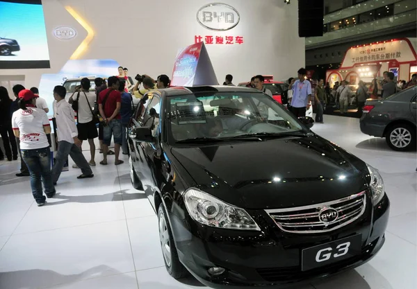Byd Jelenik Meg Egy Auto Show Ban Shenzhen Dél Chinas — Stock Fotó