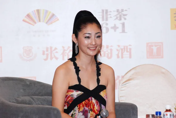 Японская Актриса Такако Токива Пресс Конференции Шанхайского Международного Кинофестиваля Шанхае — стоковое фото