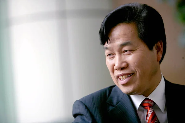 Yumin Chairman President Brilliance Auto Interview Beijing January 2007 — Stock Photo, Image