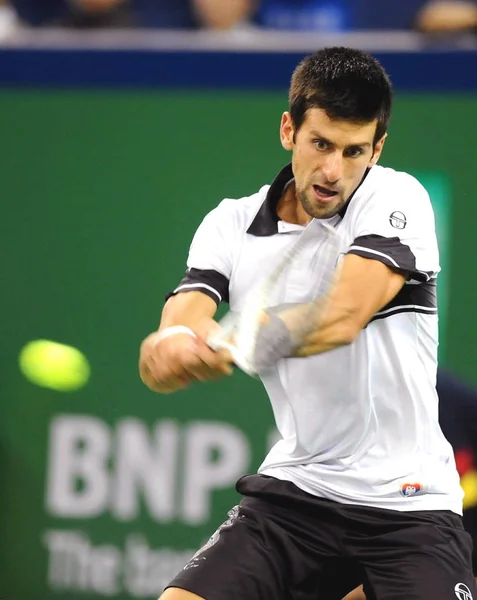 Novak Djokovic Van Servië Concurreert Tegen Richard Gasquet Van Frankrijk — Stockfoto