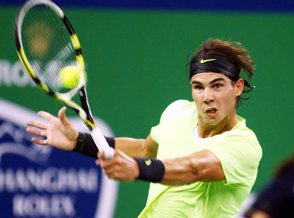 Rafael Nadal Espanha Retorna Tiro Contra Stanislas Wawrinka Suíça Segunda — Fotografia de Stock