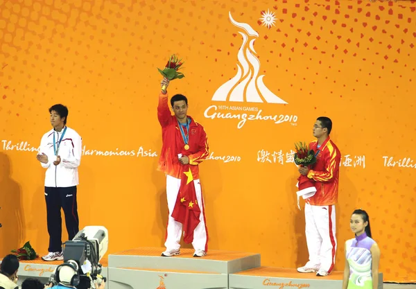 Desde Izquierda Takuro Fujii Japón Medallista Plata Chinas Zhou Jijalá —  Fotos de Stock