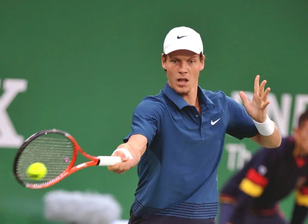 Tomas Berdych República Tcheca Compete Contra Guillermo Garcia Lopez Espanha — Fotografia de Stock