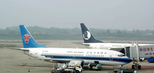 Boeing 737 300 Sugárhajtású Repülőgép Kína Southern Airlines Látható Nanjing — Stock Fotó