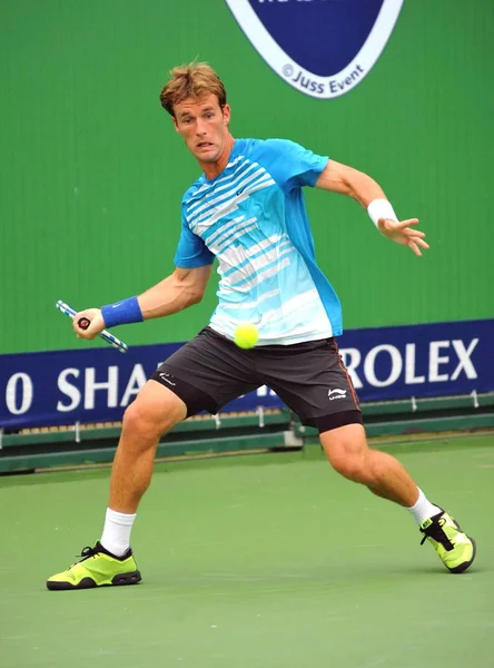 Daniel Gimeno Traver Espanha Compete Contra Jurgen Melzer Áustria Segunda — Fotografia de Stock