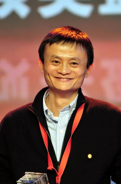 Jack Yun Presidente Ceo Alibaba Group Posa Durante Una Conferencia —  Fotos de Stock