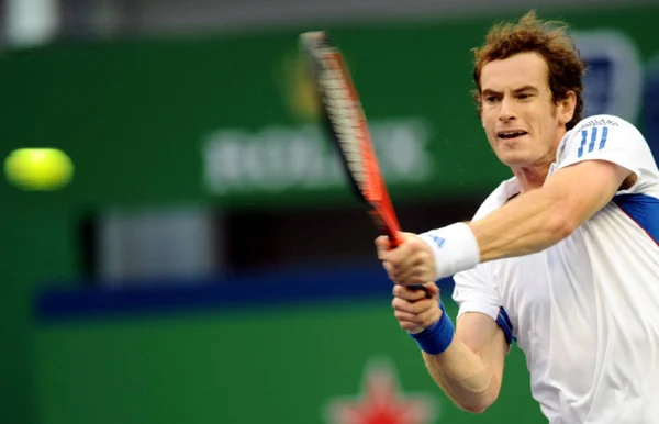 Andy Murray Britain Gibt Einen Schuss Gegen Den Schweizer Roger — Stockfoto