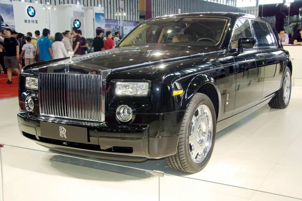 Rolls Royce Phantom Limousine Visas Bilutställning Nanjing City East Chinas — Stockfoto