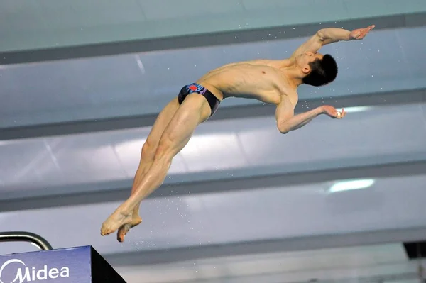 Chinas Zhou Lvxin Mens 10M Plattform 2009 Fina World Series — Stockfoto