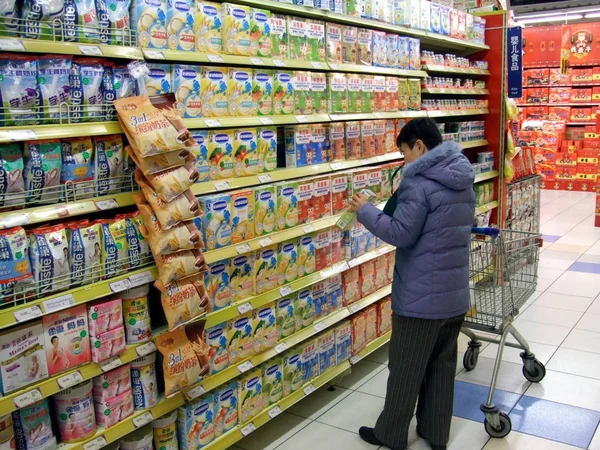 Kund Butik För Baby Mjölks Pulver Stormarknad Dalian Nordöstra Chinas — Stockfoto
