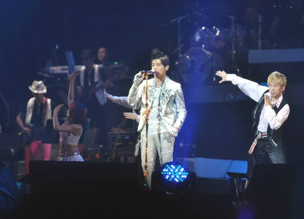 Tchajwanského Zpěvačka Jay Chou Vystupuje Koncertě Své Světové Turné Wuhan — Stock fotografie