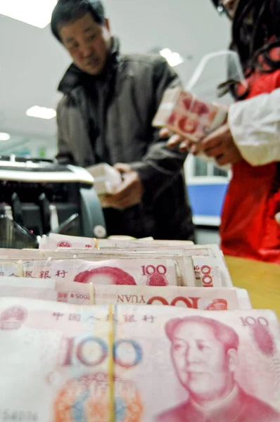 Renminbi Ccb 지점에서 인민폐를 합니다 2009 — 스톡 사진