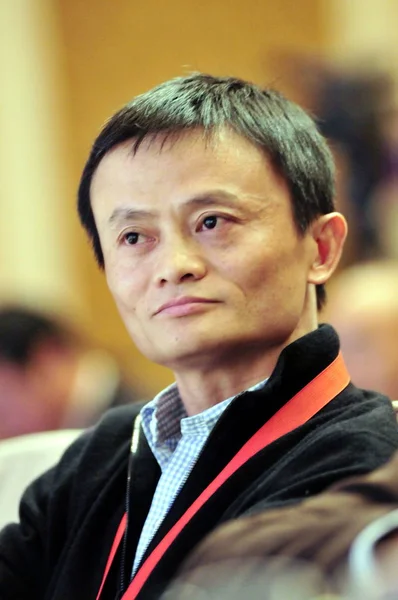 Yun Jack Presidente Ceo Alibaba Group Visto Cumbre Empresarios China —  Fotos de Stock