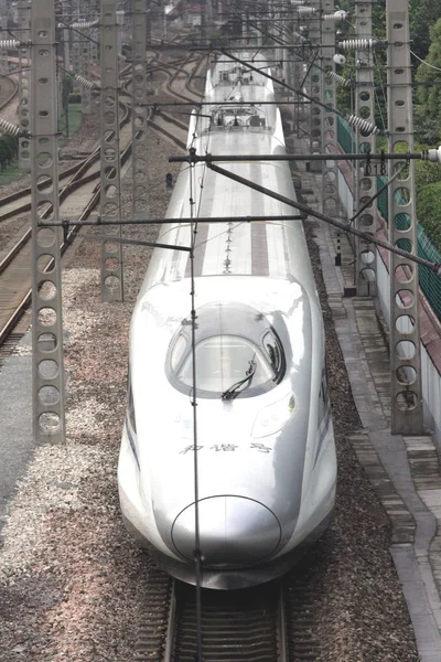 Crh China Railway High Speed 380A Pociąg Biegnie Shanghai Hangzhou — Zdjęcie stockowe