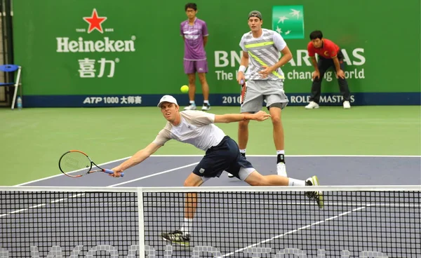 John Isner Sam Querrey Abd Nin Lukas Dlouhy Çek Radek — Stok fotoğraf