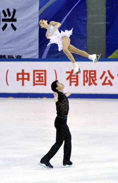 Chinas Zhang Dan Top Zhang Hao Apresentam Patinação Artística Harbin — Fotografia de Stock