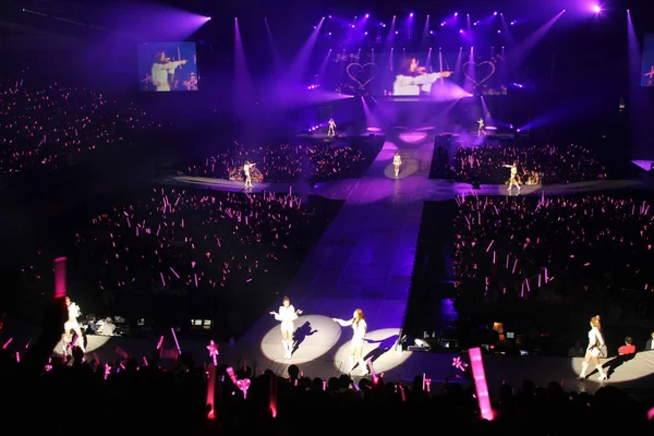 Sydkoreanska Popgruppen Girls Generation Utför Vid Deras Konsert Taipei Taiwan — Stockfoto