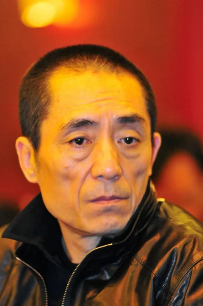 Director Cine Chino Zhang Yimou Visto Una Discusión Grupo Como — Foto de Stock