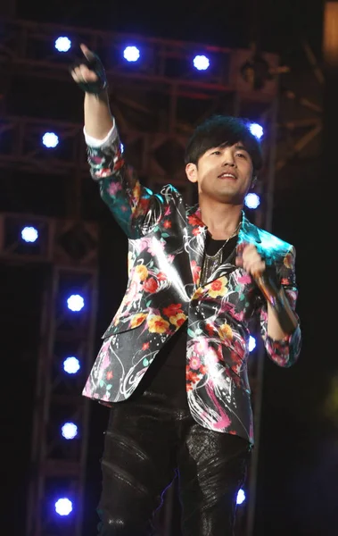 Taiwanesischer Sänger Jay Chou Tritt Oktober 2010 Beim Konzert Zur — Stockfoto