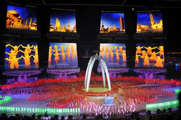 Chinese Entertainers Perform 5Th Rehearsal Opening Ceremony 16Th Asian Games — Stock Photo, Image