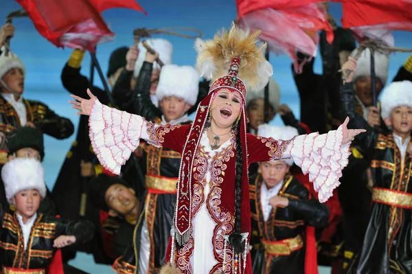 Během Závěrečné Slavnosti Asijských Her Kuang Čou Provincii Jižní Chinas — Stock fotografie