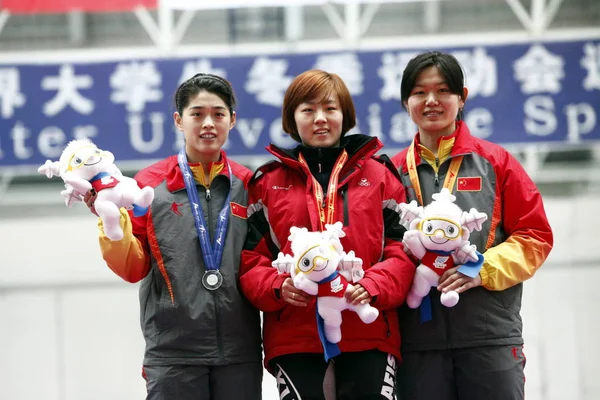 Desde Izquierda Jing China Primer Finalista Lee Sang Hwa Corea —  Fotos de Stock