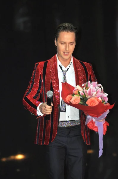 Cantora Russa Vitas Vista Durante Concerto Caridade Xangai China Setembro — Fotografia de Stock