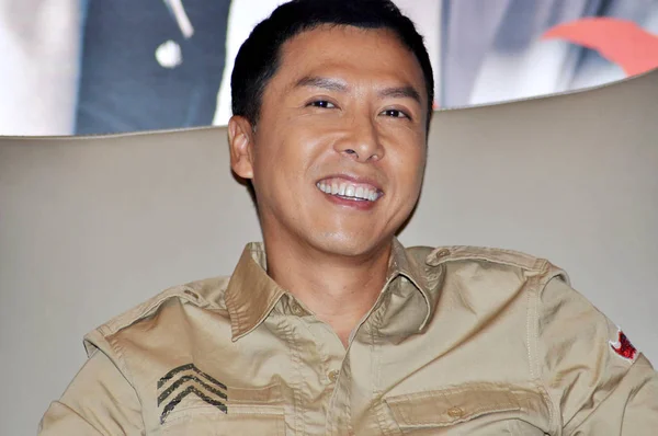 Ator Hong Kong Donnie Yen Participa Uma Coletiva Imprensa Para — Fotografia de Stock