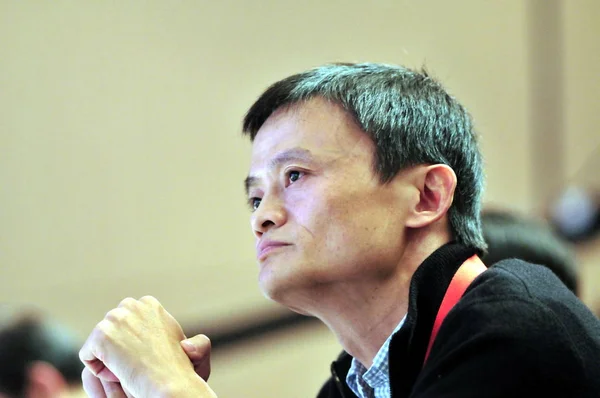 Yun Jack Président Chef Direction Alibaba Group Est Présent Sommet — Photo