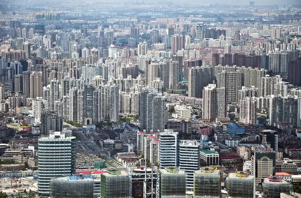 Θέα Από Συστάδες Γραφείων Και Κτιρίων Κατοικιών Στη Σαγκάη Κίνα — Φωτογραφία Αρχείου