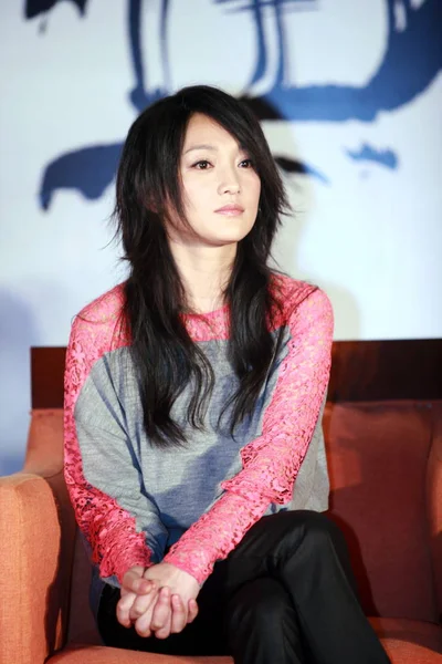 Филло Китайская Актриса Чжоу Сюнь Пресс Конференции Пекине Китай Ноября — стоковое фото