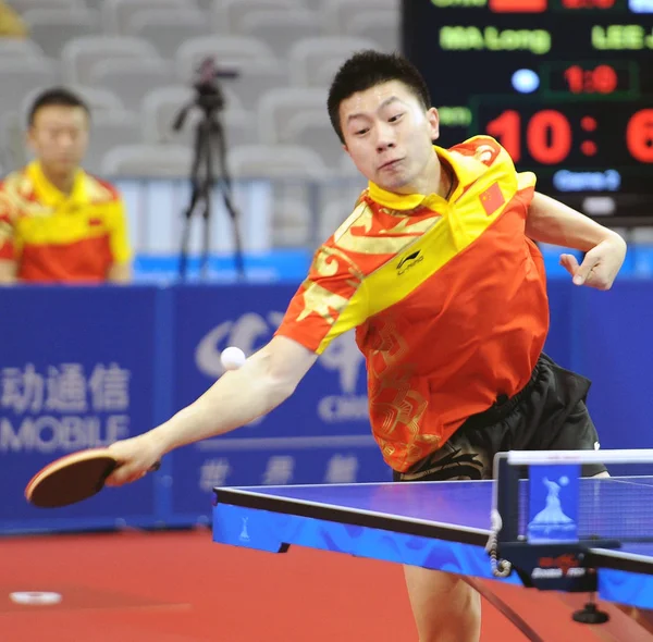 Chinas Long Participe Finale Équipe Masculine Tennis Table Aux 16Es — Photo