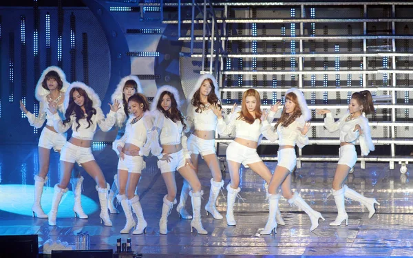 Grupo Pop Sul Coreano Girls Generation Apresenta Seu Concerto Taipei — Fotografia de Stock