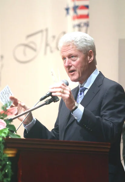 Były Prezydent Usa Bill Clinton Mówi Forum Finanse Taipei International — Zdjęcie stockowe