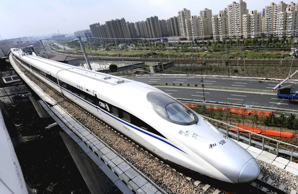 Tren Crh China Railway High Speed 380A Funciona Tren Alta — Foto de Stock