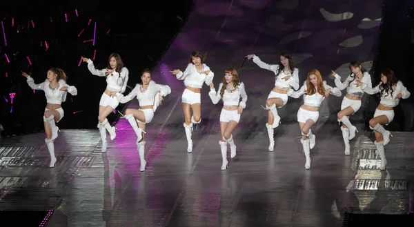 Südkoreanische Popgruppe Girls Generation Tritt Bei Ihrem Konzert Taipeh Taiwan — Stockfoto