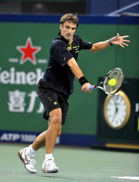 Tommy Robredo Spanya Yarışmaktadır Albert Montanes Karşı Spanya Shanghai China — Stok fotoğraf