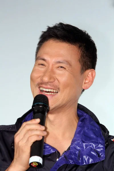 Hong Kong Singer Jackie Cheung Speaks Promotional Event His New — Stock Photo, Image