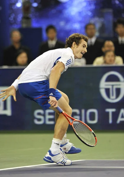 Andy Murray Grande Bretagne Concourt Contre Roger Federer Suisse Lors — Photo