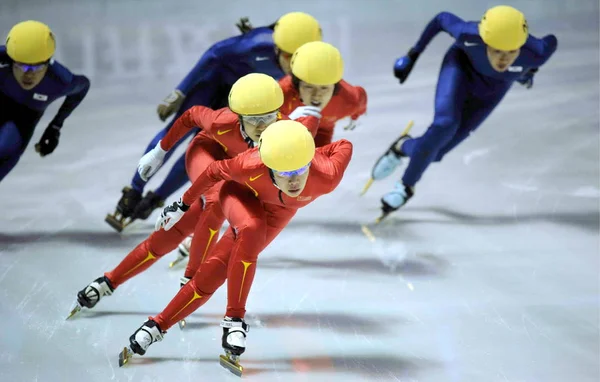 Önden Zhou Yang Liu Qiuhong Xun Linlin Çin Güney Koreli — Stok fotoğraf