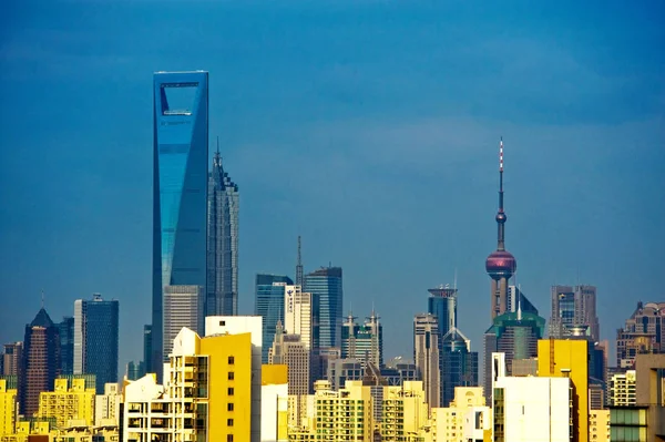 Vista Del Centro Financiero Mundial Shanghai Más Alto Torre Jinmao —  Fotos de Stock
