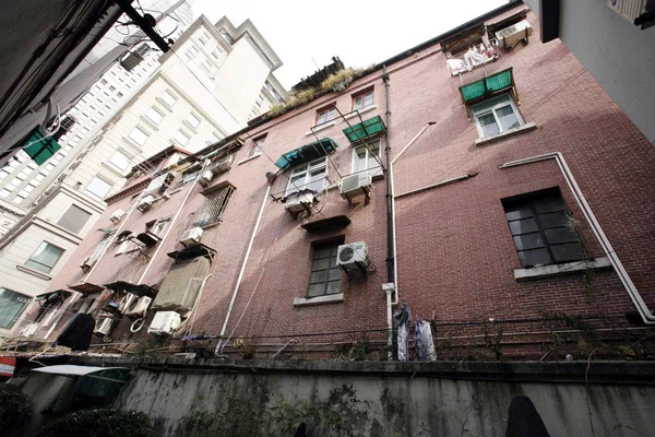 Vista Edifício Gangsi 100 Anos Ser Renovado Perto Bund Xangai — Fotografia de Stock