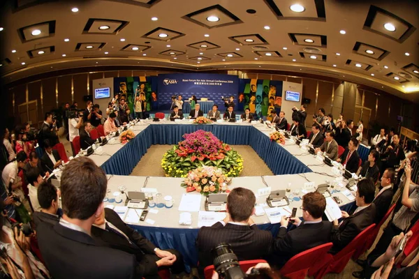 Young Leaders Seen Young Leaders Roundtable Boao Forum Asia Annual — Stock Photo, Image