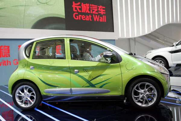Stor Vägg Gwkulla Elbil Syns Displayen Shanghai International Automobile Industri — Stockfoto