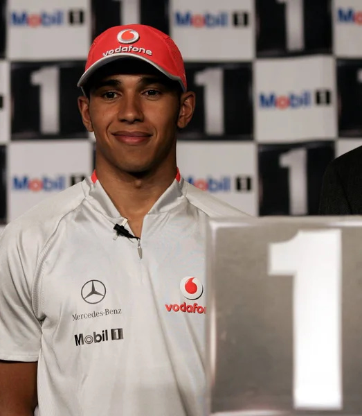 Brittiska Föraren Lewis Hamilton Mclaren Mercedes Teamet Utgör Ett Evenemang — Stockfoto