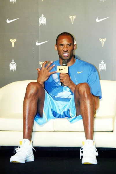 Giocatore Basket Nba Kobe Bryant Dei Los Angeles Lakers Interviene — Foto Stock